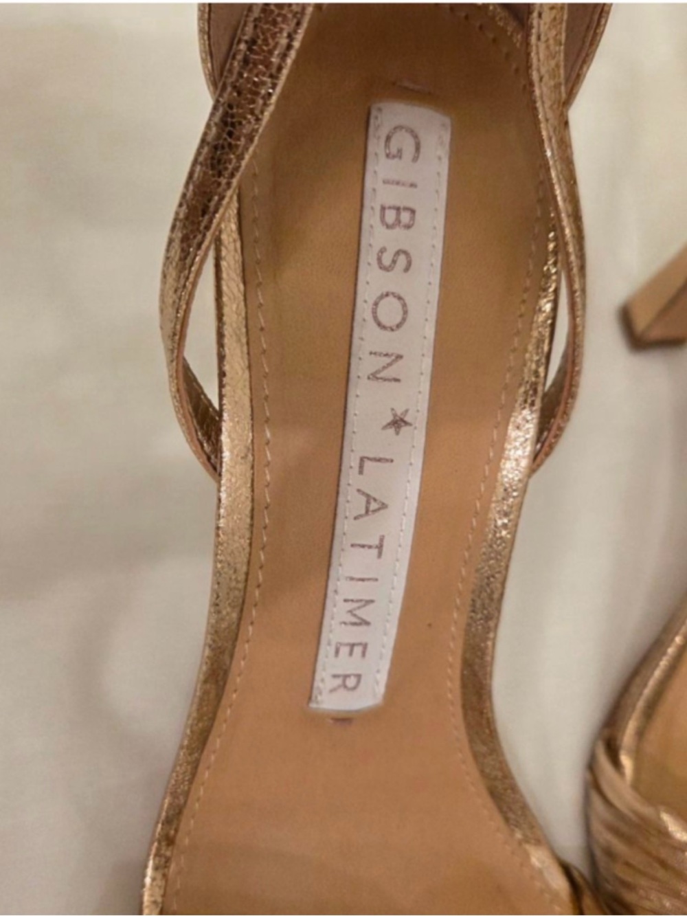 Gibson & Latimer Rose Gold Bow Heels Size 9.5 - Picture 3 of 8